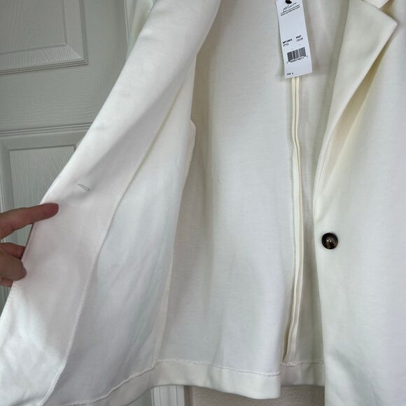 NWT Ny Collection Women’s Blazer 3/4 Sleeve Off White Size Large #641 - Picture 8 of 12